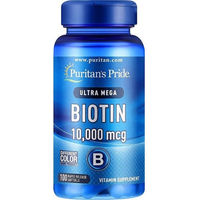 Produktbild von Puritan's Pride Biotin 10000 mcg Kapseln 100 Stück