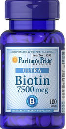 Puritan's Pride Biotin 7500 mcg Kapseln 100 Stück – Bild 1 von 2
