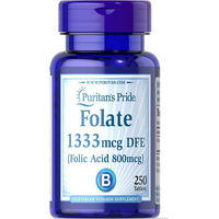 Produktbild von Puritan's Pride Folsäure 800 mcg Tabletten für Frauen, Schwangere und Stillende, 250 Stück