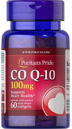 Puritan's Pride Q-SORB Coenzym Q10 100 mg Ubiquinon Kapseln 60 Stück – Bild 1 von 2