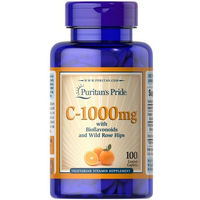 Produktbild von Puritan's Pride Vitamin C 1000 mg mit Bioflavonoiden und Hagebutte Kapseln 100 Stück