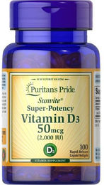 Puritan's Pride Vitamin D3 2000 IE Kapseln 100 Stück – Bild 1 von 2