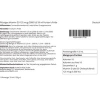 Produktbild von Puritan's Pride Vitamin D3 5000 IE 125 mcg Tropfen 59 ml