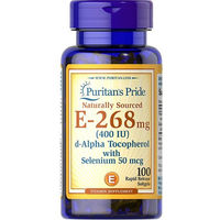 Produktbild von Puritan's Pride Vitamin E 400 IU und Selen 50 mcg Kapseln mit Selenhefe 100 Stück