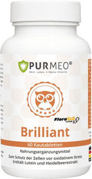 PURMEO Brilliant Lutschtabletten mit FLORAGLO Lutein, Zeaxanthin, Zink, Beta-Carotin, Vitamin C und E, glutenfrei und laktosefrei – Bild 1 von 2