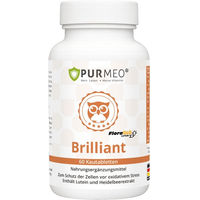 Produktbild von PURMEO Brilliant Lutschtabletten mit FLORAGLO Lutein, Zeaxanthin, Zink, Beta-Carotin, Vitamin C und E, glutenfrei und laktosefrei