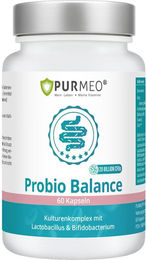 PURMEO Probio Balance Kapseln mit Lactobacillus und Bifidobacterium, magensaftresistent, glutenfrei, laktosefrei und ohne Gelatine, 60 Kapseln – Bild 1 von 1