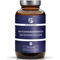 Produktbild von QIDOSHA Bio Schwarzkümmelöl Kapseln vegan ohne Zusatzstoffe 240 Stück