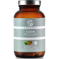 Produktbild von QIDOSHA CLEAN Leber Komplex Kapseln mit Glutathion, Chlorella, Liponsäure, Cholin, NAC, Guduchi, Reishi, Mariendistel, Löwenzahn und Zimt, vegan, 120 Kapseln