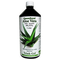 Produktbild von QueenRoyal Aloe Vera Trinkgel Barbadensis Miller 99,55% reines Blattgel 1 Liter ohne Zusatzstoffe