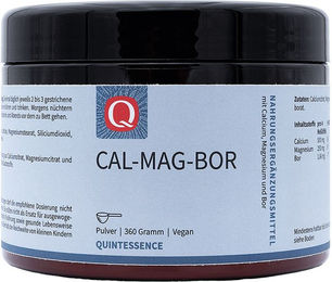 Quintessence Cal-Mag-Bor Mineralstoff-Komplex Citrat Pulver glutenfrei laktosefrei zuckerfrei ohne Zusatzstoffe 360 g – Bild 1 von 2