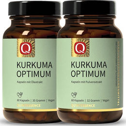 Quintessence Kurkuma Optimum Kapseln mit 1000 mg Extrakt, vegan, glutenfrei und laktosefrei, 120 Kapseln – Bild 1 von 2