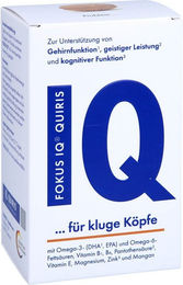 Quiris Fokus IQ Weichkapseln mit Omega-3 und Omega-6 sowie Vitamin-Mineralstoff Komplex 120 Stück – Bild 1 von 4