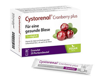 Quiris Healthcare Cystorenal Cranberry plus Pulver mit Cranberry- und Kürbiskernextrakt sowie Vitamin B2 und Vitamin C, vegan, 20 Beutel – Bild 1 von 4