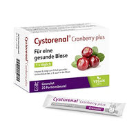 Produktbild von Quiris Healthcare Cystorenal Cranberry plus Pulver mit Cranberry- und Kürbiskernextrakt sowie Vitamin B2 und Vitamin C, vegan, 20 Beutel