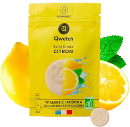 Qwetch Bio Solid Drinks Zitrone Brausetabletten mit Vitamin C zuckerfrei 12 Stück – Bild 1 von 1