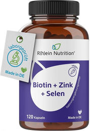 R(h)ein Nutrition Biotin Zink Selen Kombination Vegan Kapseln 120 Stück – Bild 1 von 5