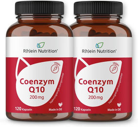 R(h)ein Nutrition Coenzym Q10 Ubiquinon 200 mg Kapseln vegan – Bild 1 von 3