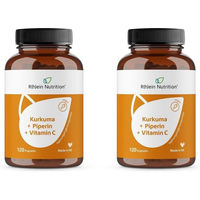 Produktbild von R(h)ein Nutrition Kurkuma Extrakt mit 95% Curcumin, Piperin und Vitamin C, vegane Kapseln, 240 Stück