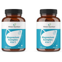 Produktbild von R(h)ein Nutrition Magnesium Komplex 4 in 1 Kapseln vegan für Sportler und Senioren 240 Stück