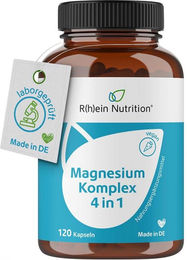 R(h)ein Nutrition Magnesium Komplex 4in1 hochdosiert vegan Kapseln 120 Stück – Bild 1 von 2