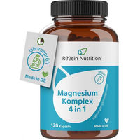 Produktbild von R(h)ein Nutrition Magnesium Komplex 4in1 hochdosiert vegan Kapseln 120 Stück