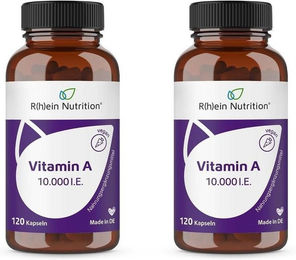 R(h)ein Nutrition Vitamin A 10000 IE Kapseln für Schwangere und Stillende 120 Kapseln – Bild 1 von 4