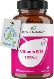 R(h)ein Nutrition Vitamin B12 1.000 µg Lutschtabletten vegan 120 Stück – Bild 1 von 3