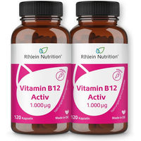 Produktbild von R(h)ein Nutrition Vitamin B12 Activ 1000 µg Kapseln 240 Stück vegan laktosefrei glutenfrei zuckerfrei für Schwangere und Stillende