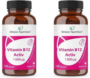R(h)ein Nutrition Vitamin B12 Activ 1000 µg Kapseln vegan 120 Stück – Bild 1 von 3