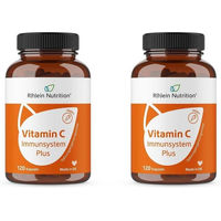 Produktbild von R(h)ein Nutrition Vitamin C Immunsystem Plus Ascorbinsäure Kapseln pflanzlicher Ursprung 120 Kapseln