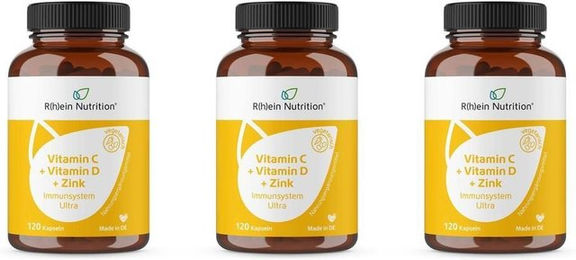 R(h)ein Nutrition Vitamin C Vitamin D Zink Immunsystem Ultra Kapseln Vegan – Bild 1 von 2