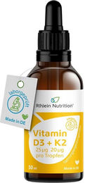 R(h)ein Nutrition Vitamin D3+K2 Osteo Tropfen 30 ml für Schwangere und Stillende – Bild 1 von 2