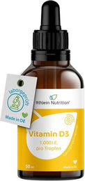 R(h)ein Nutrition Vitamin D3 Tropfen 1.000 I.E. 50 ml – Bild 1 von 3