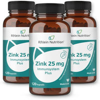 Produktbild von R(h)ein Nutrition Zink Bisglycinat 25 mg Kapseln vegan laktosefrei glutenfrei zuckerfrei 360 Stück