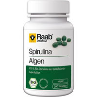 Produktbild von Raab Spirulina Mikroalgen Tabletten vegan glutenfrei laktosefrei
