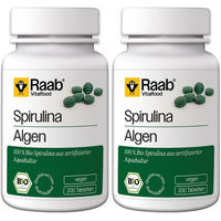 Produktbild von Raab Spirulina Mikroalgen Tabletten vegan glutenfrei laktosefrei
