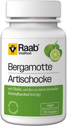 Raab Vitalfood Bergamotte-Artischocke Kräuter-Komplex Kapseln vegan 100 Stück – Bild 1 von 1