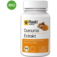Produktbild von Raab Vitalfood Bio Curcuma Extrakt Kapseln vegan glutenfrei laktosefrei
