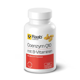 Raab Vitalfood Coenzym Q10 mit B-Vitaminen Ubiquinon Kapseln vegan glutenfrei laktosefrei 50 Stück – Bild 1 von 2
