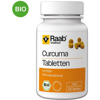 Produktbild von Raab Vitalfood Curcuma Bio Tabletten vegan glutenfrei laktosefrei 300 Stück