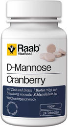 Raab Vitalfood D-Mannose-Cranberry Lutschtabletten Bio Vegan Glutenfrei Laktosefrei – Bild 1 von 1