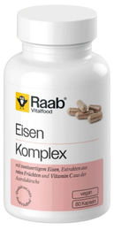 Raab Vitalfood Eisen Komplex Kapseln mit Bisglycinat vegan ohne Zusatzstoffe 40 g – Bild 1 von 1