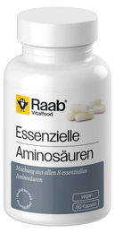 Raab Vitalfood Essenzielle Aminosäuren EAA Kapseln vegan ohne Zusatzstoffe 80 Stück 48g – Bild 1 von 1