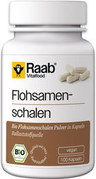 Raab Vitalfood Flohsamenschalen Bio Vegan Vegetarisch 100 Kapseln – Bild 1 von 1