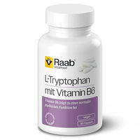 Produktbild von Raab Vitalfood L-Tryptophan mit Vitamin B6 Kapseln vegan laktosefrei glutenfrei 90 Stück
