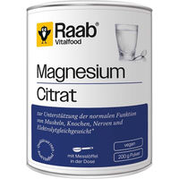 Produktbild von Raab Vitalfood Magnesiumcitrat Pulver Bio Vegan 200 g