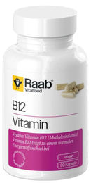 Raab Vitalfood Vitamin B12 Kapseln vegan ohne Zusatzstoffe 90 Stück – Bild 1 von 1