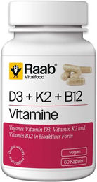 Raab Vitalfood Vitamin D3 K2 B12 Kapseln 60 Stück – Bild 1 von 1