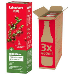 Rabenhorst Cranberry Plus Fruchtsaft Direktsaft 3er Pack 1350 ml – Bild 1 von 5